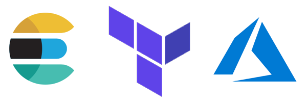 Elasticsearch Terraform Azure logos